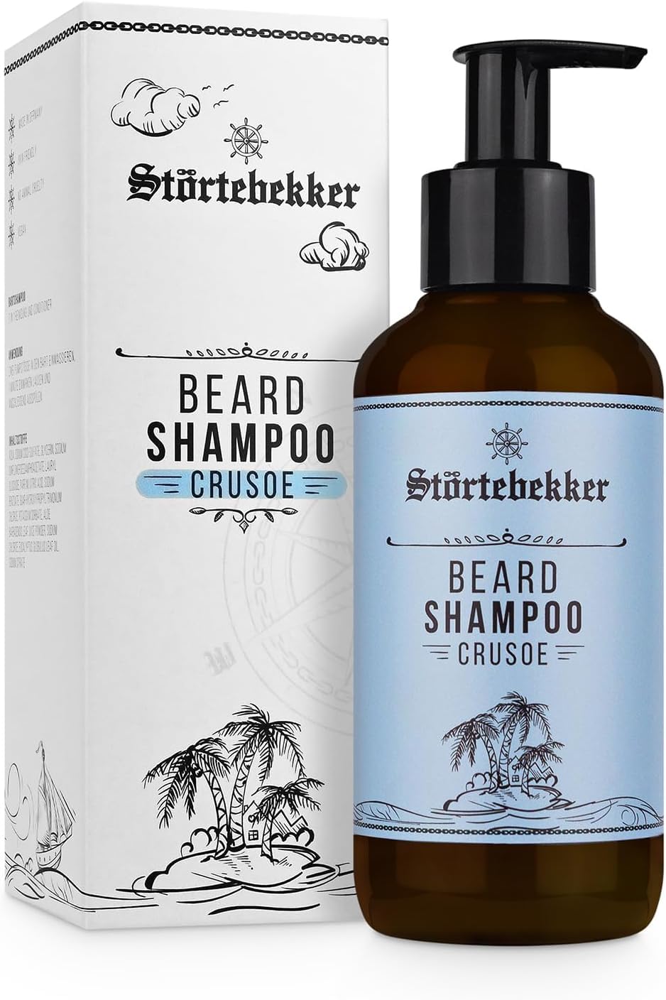 Störtebekker® Premium Anti Juckreiz Set - Hochwertiges Bartpflege Set für Männer - mit Bartöl Sandelholz, Bartbalm, Bartbürste, Bartshampoo - tägliche Bartpflege gegen Juckreiz - Geschenkidee Herren