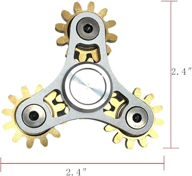 FXCOOLCT Hand Spinner 4 Gear Linkage Fidget Spinner Anti Stress Toys Tri-Spinner Fidget Stress Reducer Anxiety Killing Time Kids Adult Gift