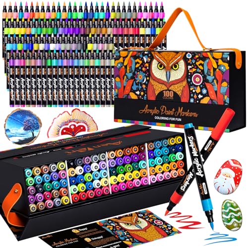 Aen Art 100 Colors Acrylic Paint Markers