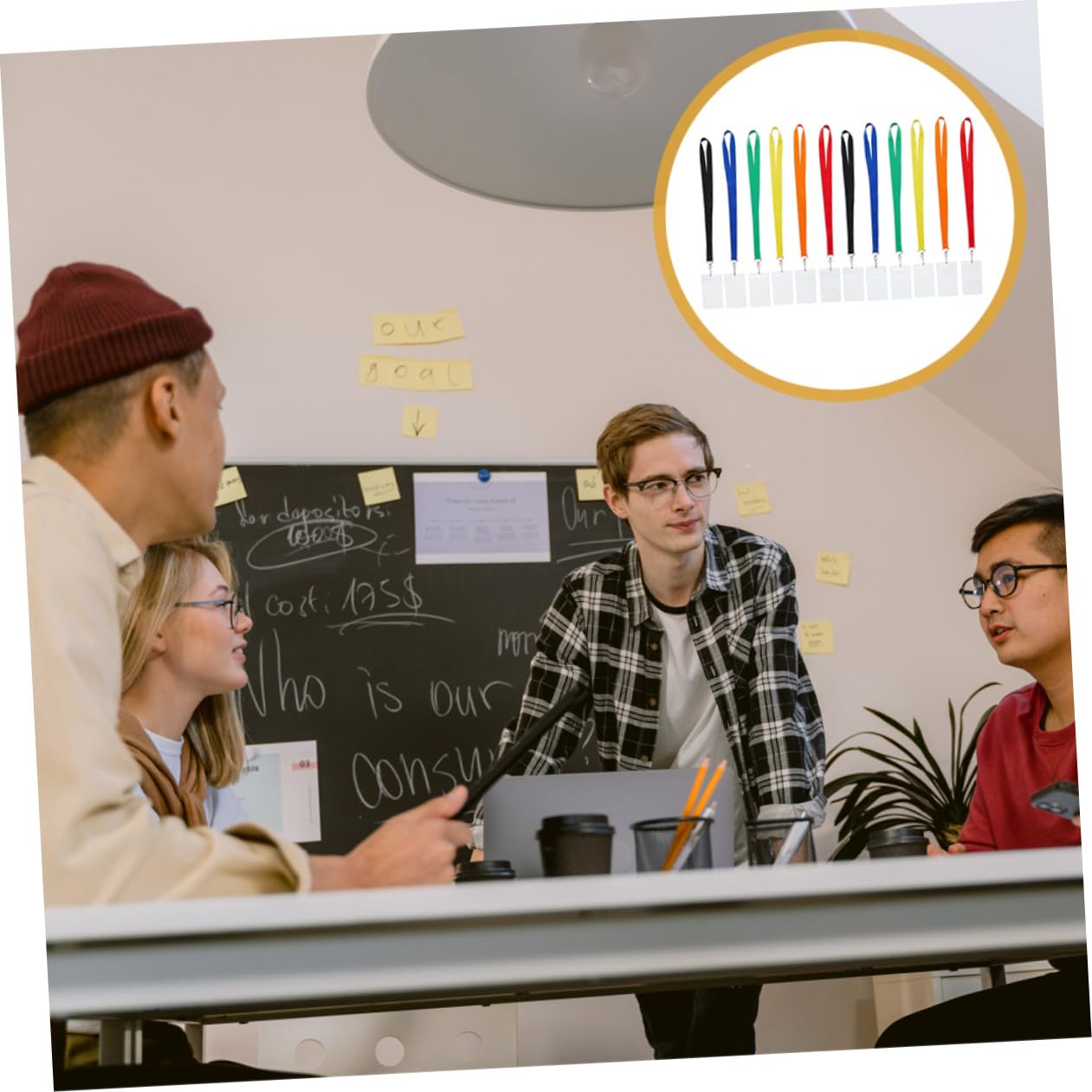 LALAFINA 2sätze Transparentes Kartenetui Mit Lanyard Für Id-karten Teiliges Farben Für Mitarbeiter Studenten Veranstaltungen Und Robust