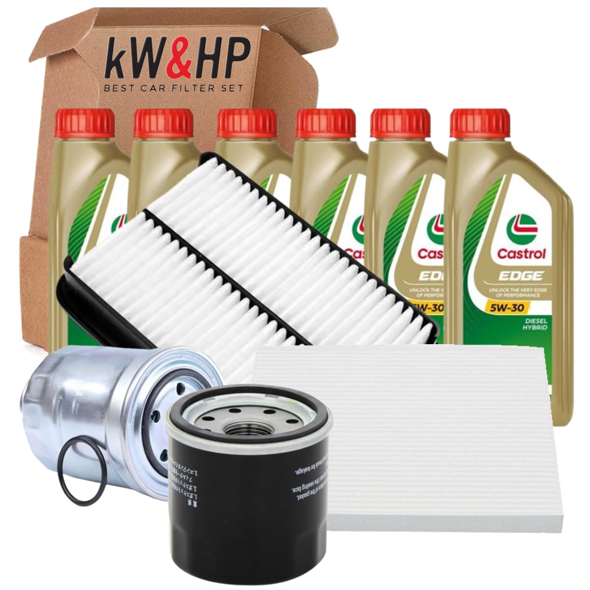 KIT TAGLIANDO 4 FILTRI + 6 LITRI OLIO MOTORE 5W30 COMPATIBILE CON ASX GA0 1.8 DI-D 4WD (150 CV / 110 kW)