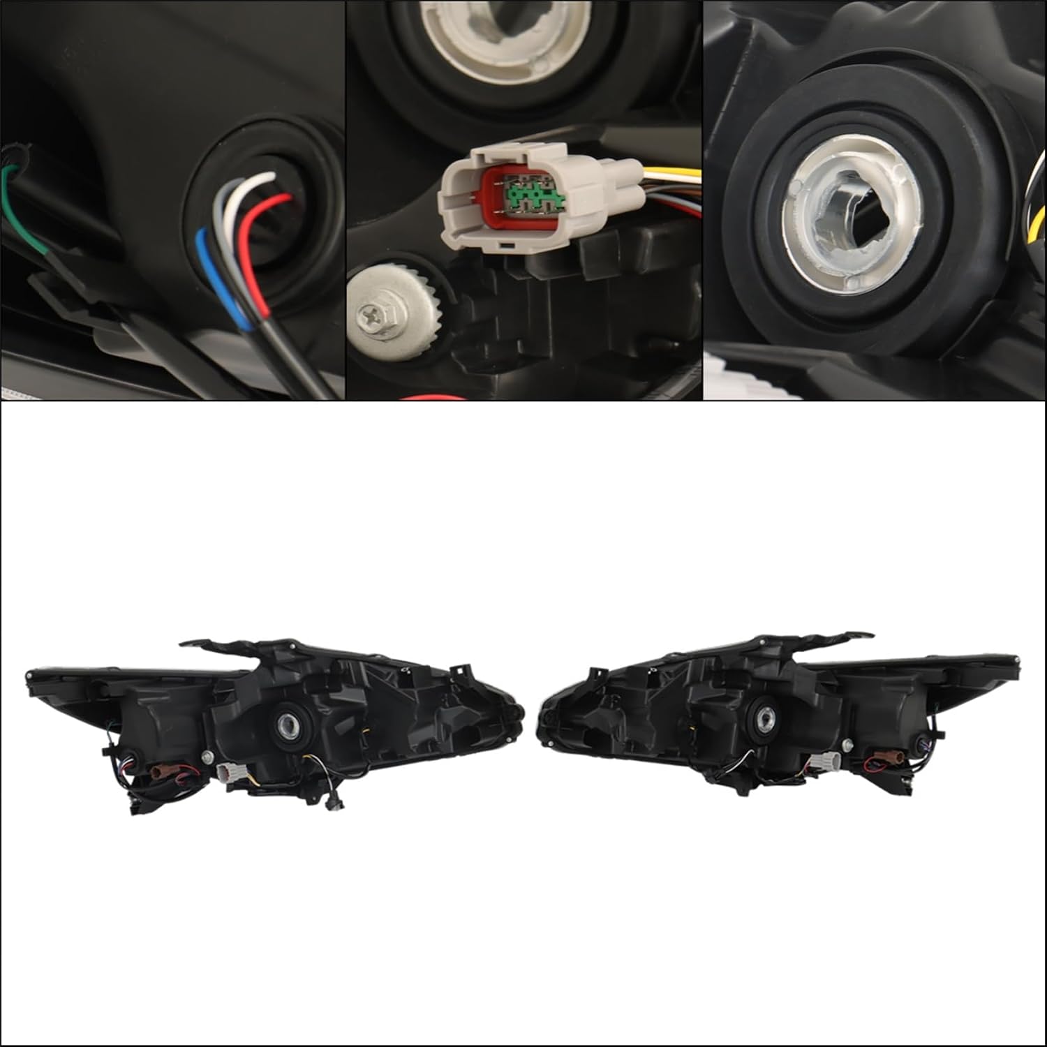 Headlight Assembly Left & Right Side Headlamp Clear Lens Replacement for 2016 2017 2018 Altima