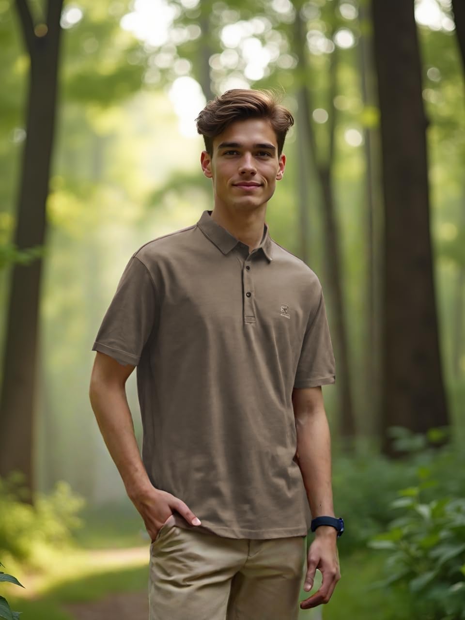 Dare & Rise Coffee Brown Unisex Stitch Less Polo Premium,Ultra Soft Comfort 1