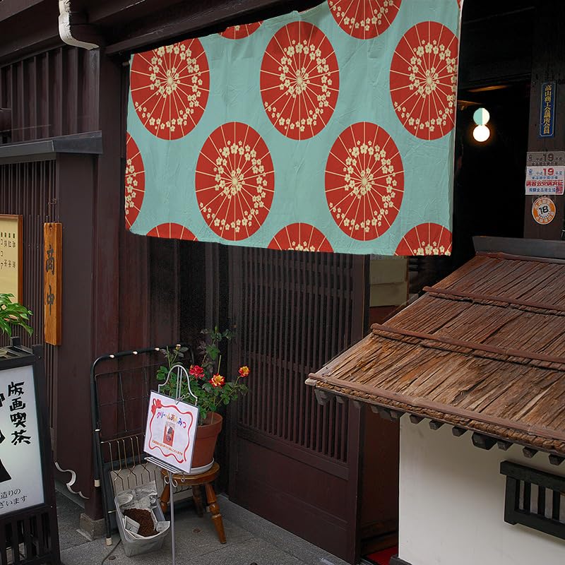 Cortina noren japonesa Konsilsa de 90x70cm con estampado elegante para puertas de restaurantes 1