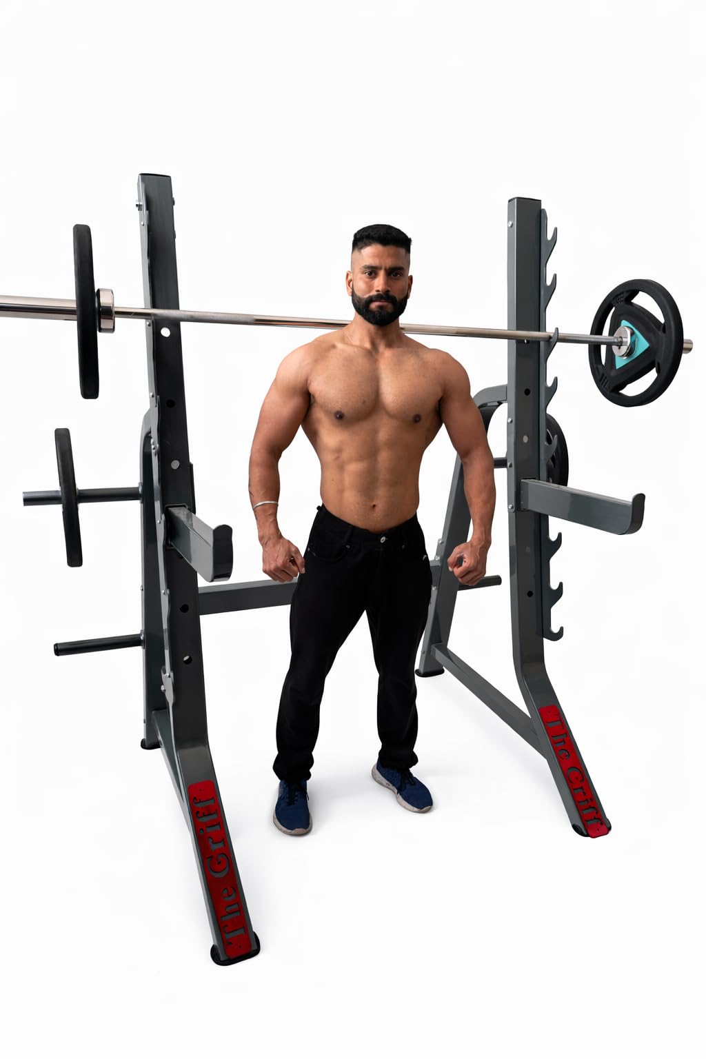 THECRIFF Squat Rack Stand Commercial Powder Coated Made for Heavy Duty Workout