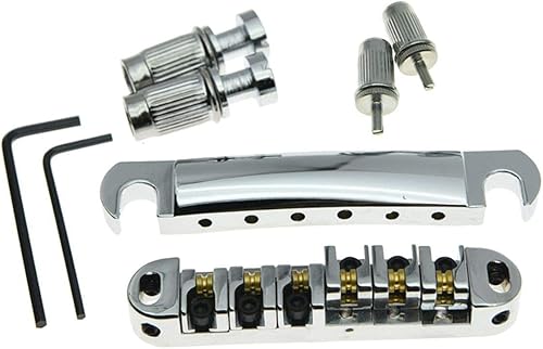 Miniatura 2 de KAISH LP Tune-o-matic - Juego de barra de freno para Les Paul Cromo