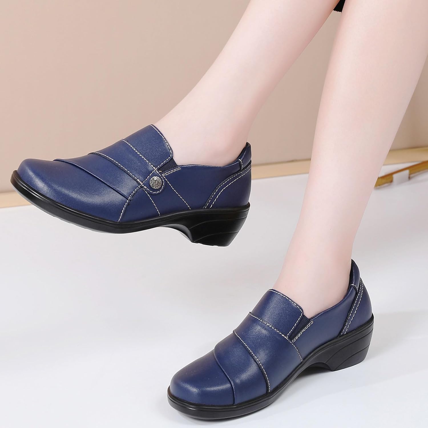 QAE Loafers for Women Orthopedic Shoes Comfortable Slip On Loafers Women's Dress Work Business Casual Shoes - Image 3