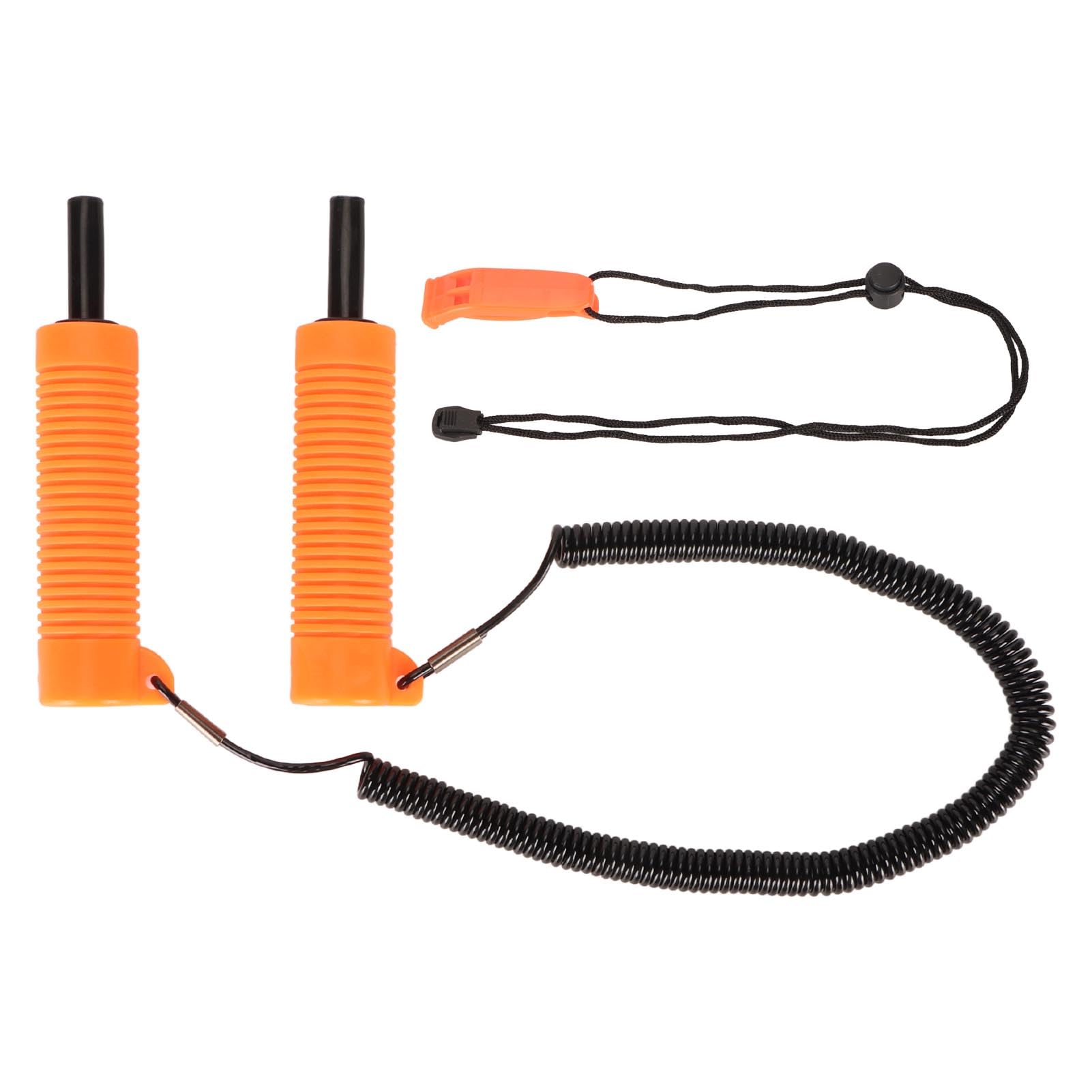 Asixxsix WYSUWANY Szpikulec DO Lodu Z GWizdKiem, Elastyczny Kilof DO Wędkowania POD LODEM DO JAZDY NA SANKACH, CHODZENIA PO LODZIE. (ORANGE)