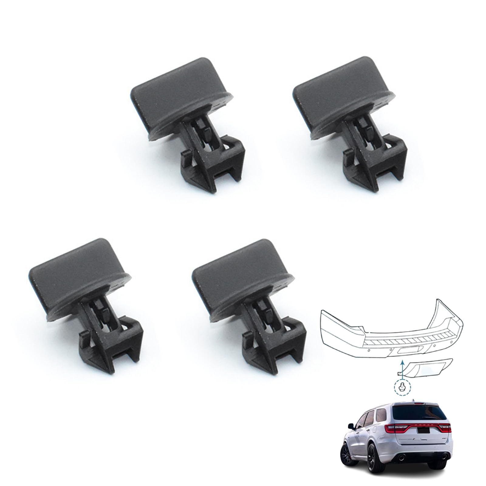 68249278AA Rear Bumper Trailer Tow Hitch Cover Retainer Clips,4 PCS Retainer Cover Nut Rear Bumper Fit Compatible with Chevrolet for Cadillac for Buick for GMC Acadia Yukon 07-19 11610049