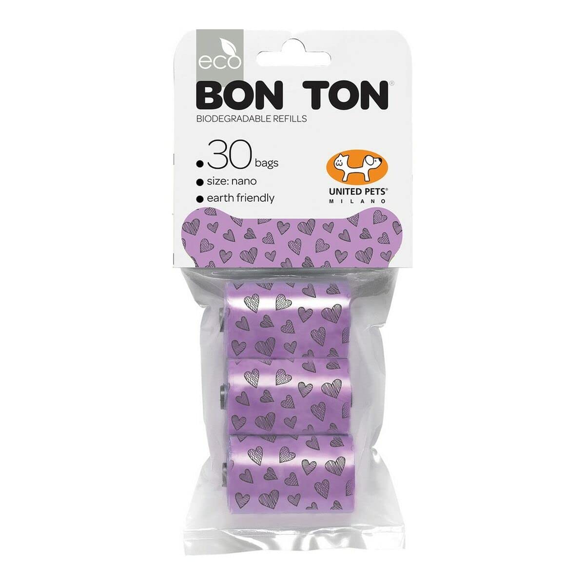United Pets Bon Ton Nano Refill – 30 torebek z serduszkami