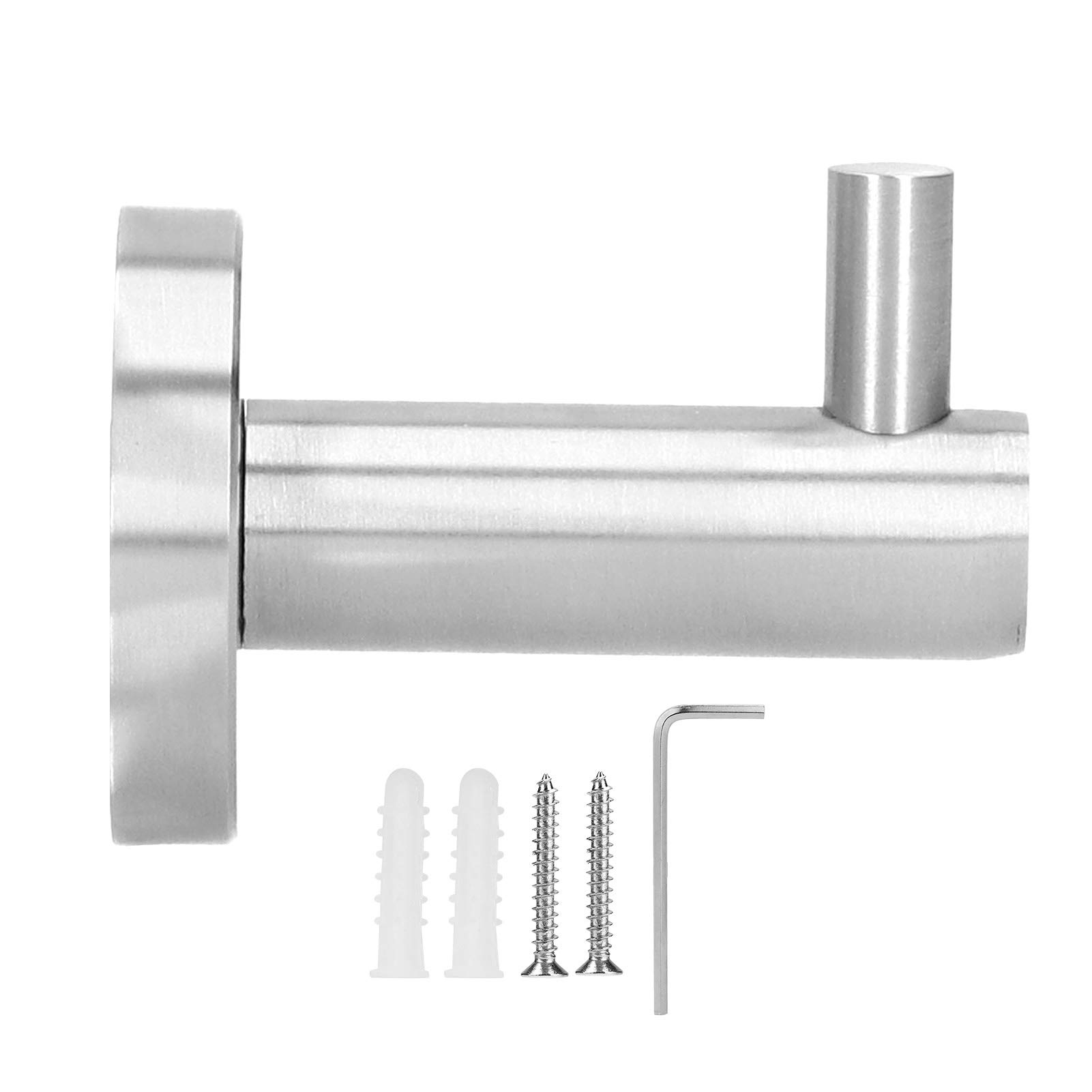 Gancho de Toalla Duradero de Acero Inoxidable para Colgar en la Pared para Cocina, Baño, Dormitorio, Fácil de Instalar para Llaves, Sombreros, Cepillos, Toallas, 5x7 Cm, Se Adapta Al Baño,