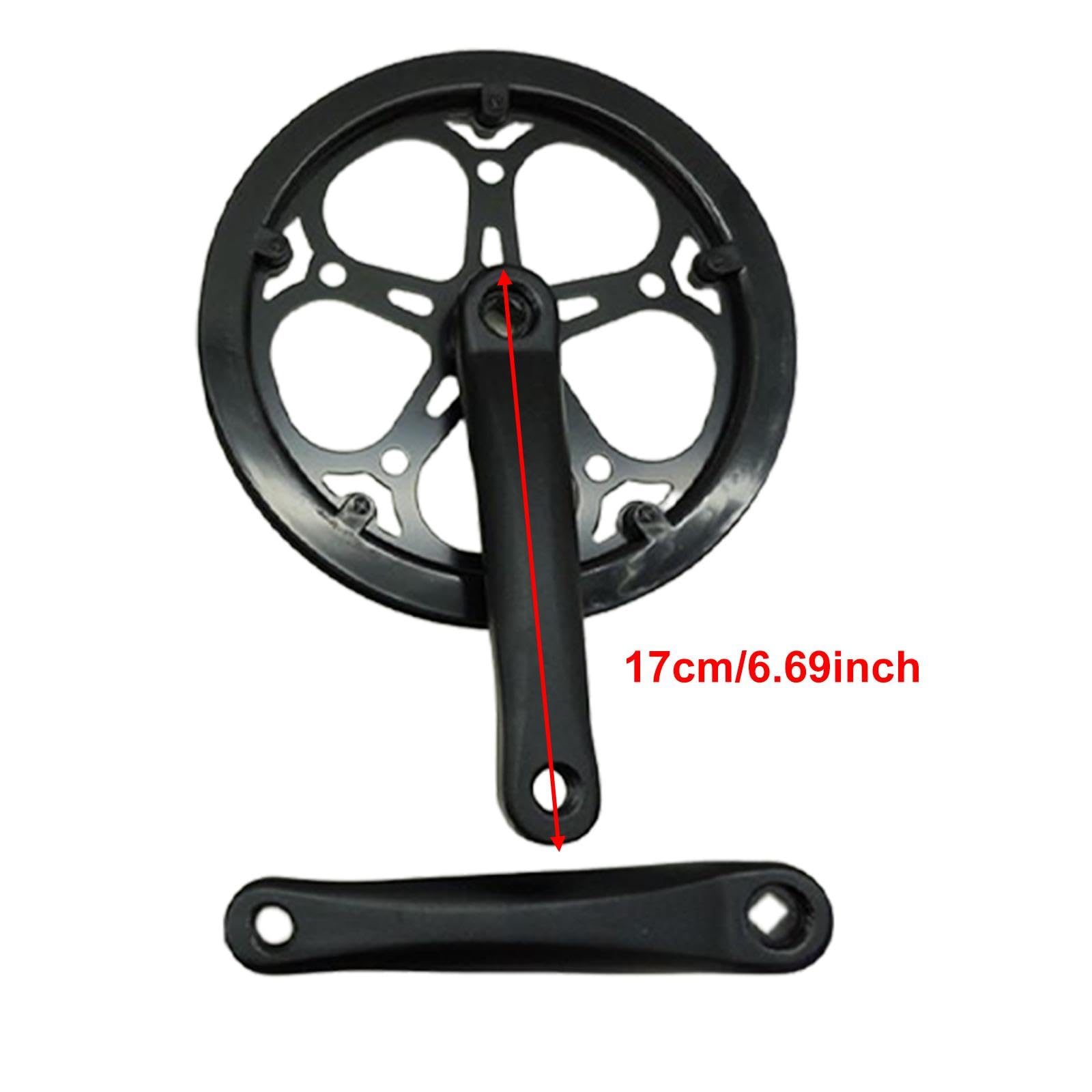 Baoblaze Guarnitura per Bicicletta, guarnitura per Bicicletta, Corona da 52 Denti, Braccio della pedivella da 170 mm, Cono Quadrato, Parti di Riparazione per