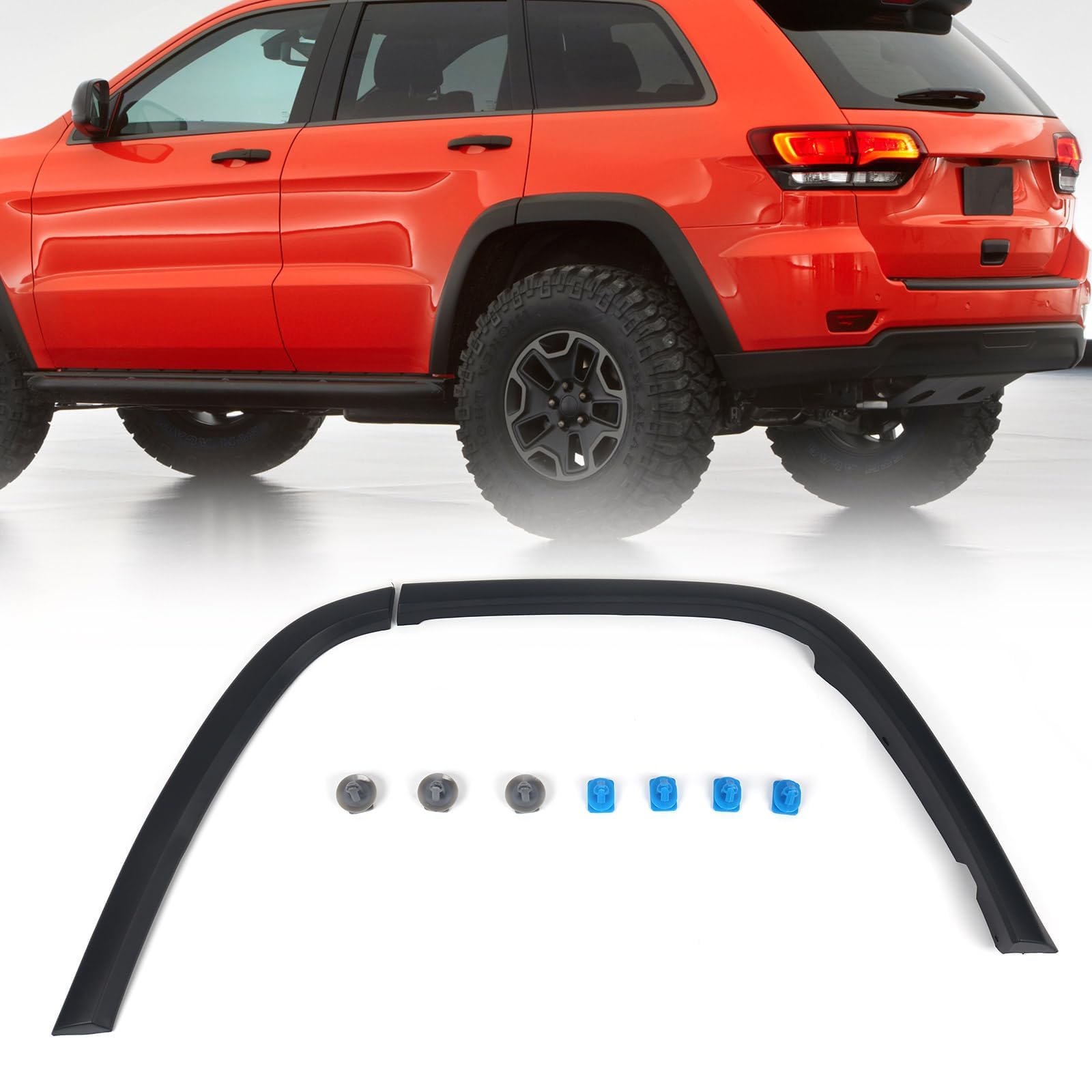 JOLONG Rear Left Fender Flare for Jeep Grand Cherokee 2011-2017 LH Wheel Arch Trim molding Textured Black Driver Side 1 pcs