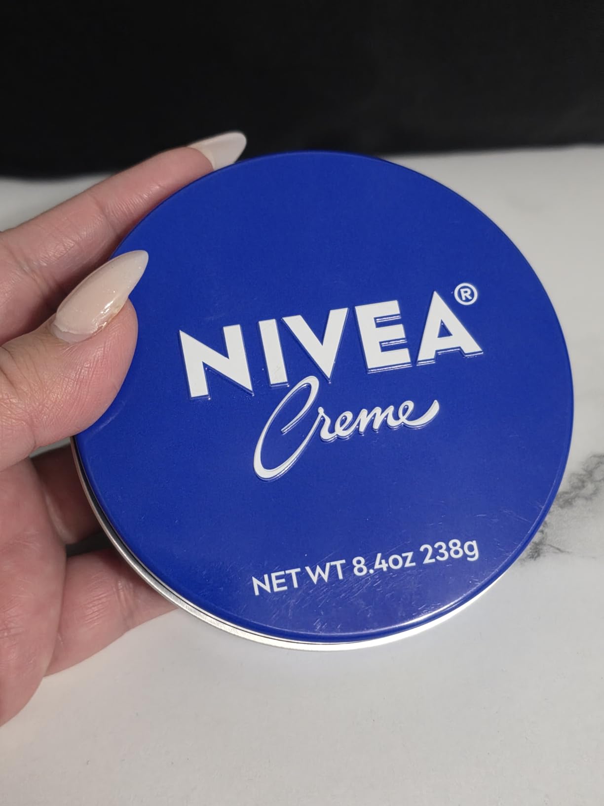 NIVEA Creme Body, Face and Hand Moisturizing Cream, German Formula, Rich Body Moisturizer with Provitamin B5, 8.4 Oz Tin