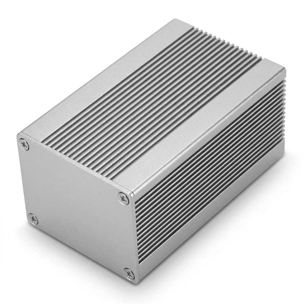 FTVOGUE Aluminum Casing Cooling Box Printed Circuit Board Enclosure Electronic Project Case for Aluminum Alloy, Sand Gray-image-0