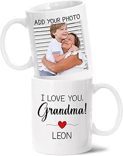 Personalized Grandma Mug, I Love You Grandma Mug For Grandma, Custom Photo Mug For Grandma, Grandma Birthday Gift, Photo Coffee Mug Personalized, Grandma Cup, White Tea Cup 11 oz or 15 oz