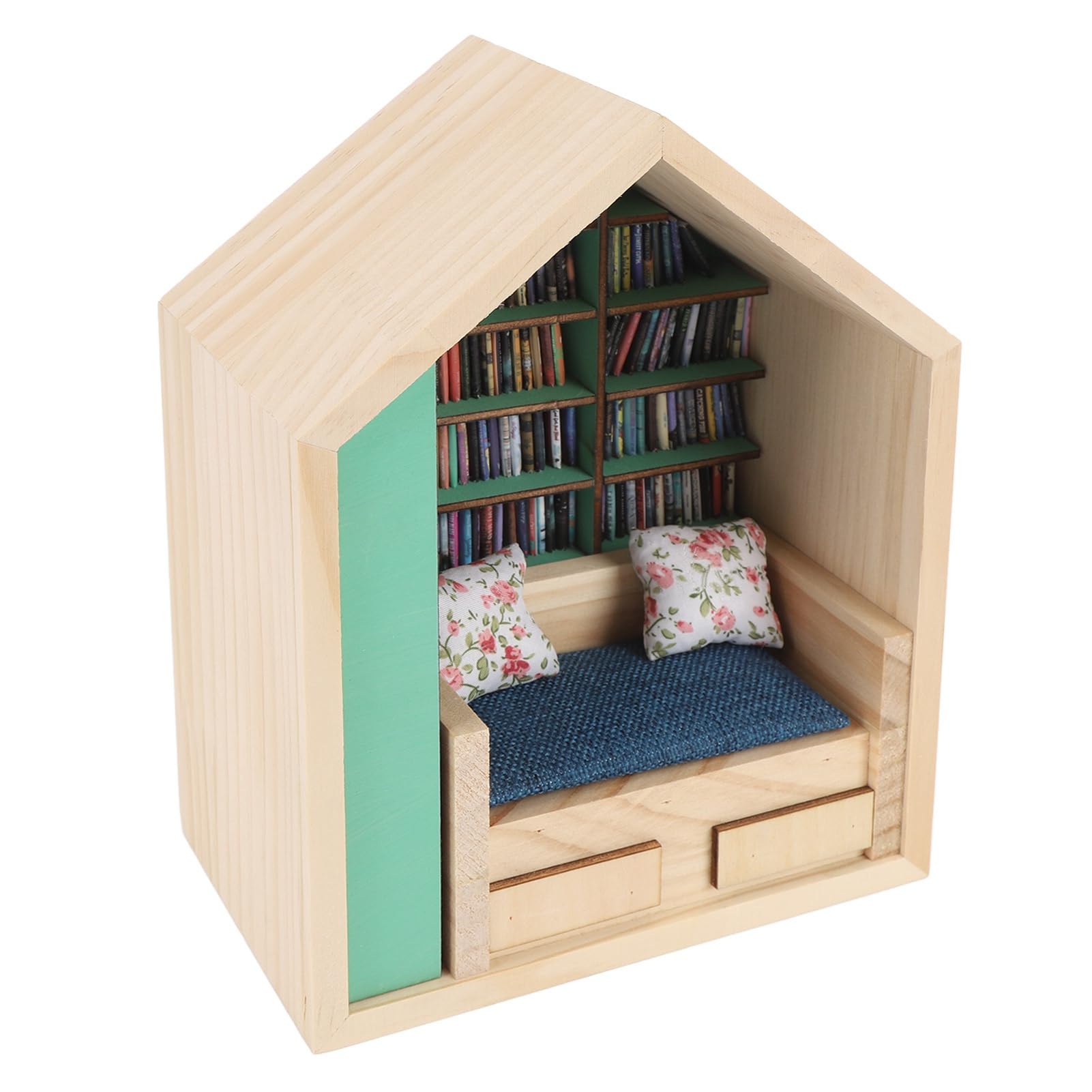 Mini bibliothèque amusante en bois contre l'anxiété au travail