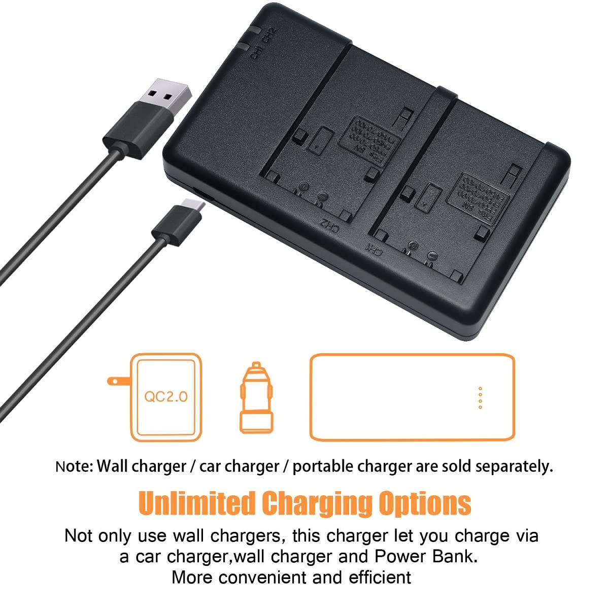 DSTE 2-Stück Ersatzakku Set NP-FV70 Batterie + Dual-Ladegerät USB kompatibel mit Sony HDR-CX210 HDR-CX220 HDR-CX230 HDR-CX260V HDR-CX290 HDR-CX300 HDR-CX305 HDR-CX330