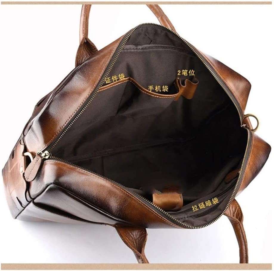 君を愛してる] メンズハンドバッグショルダーレザーラップトップバッグ