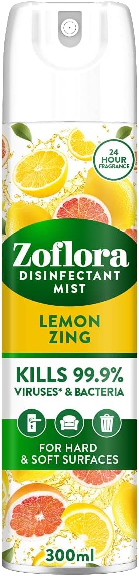 Zoflora Lemon Zing Aerosol Mist Spray, 300ml (Pack of 1)