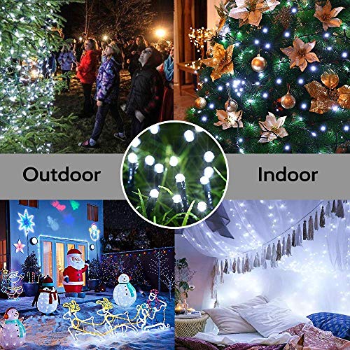 Toodour Battery Christmas Lights, 68.9ft 200 LED Christmas String Lights with 8 Modes, Timer, Waterproof Battery Operated String Lights for Home, Garden, Party, Holiday, Xmas Decorations (White) by Toodour - Image 4