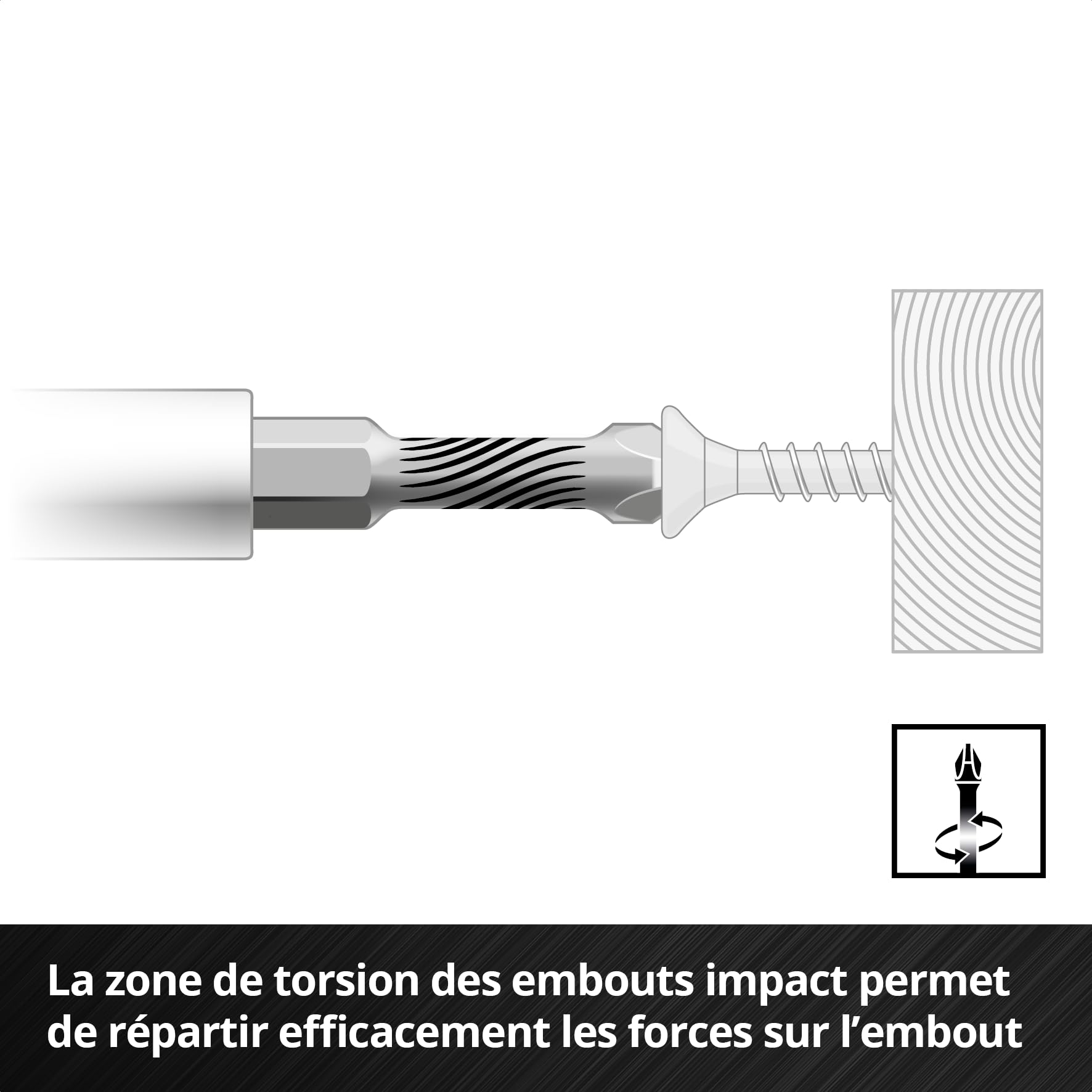 Einhell M-CASE 38 pièces impact-Bit Set 25 mm 50 mm 90 mm douilles 6 pans porte-embout 60 mm boîte rangement
