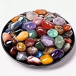 SigMntun Polished Healing Crystals Stone Set, 24 Types of 0.6 Handpicked Tumbled Stones for Healing, Reiki, Meditation, Crafting, Home Decor, Ethically Sourced, Mixed Crystals