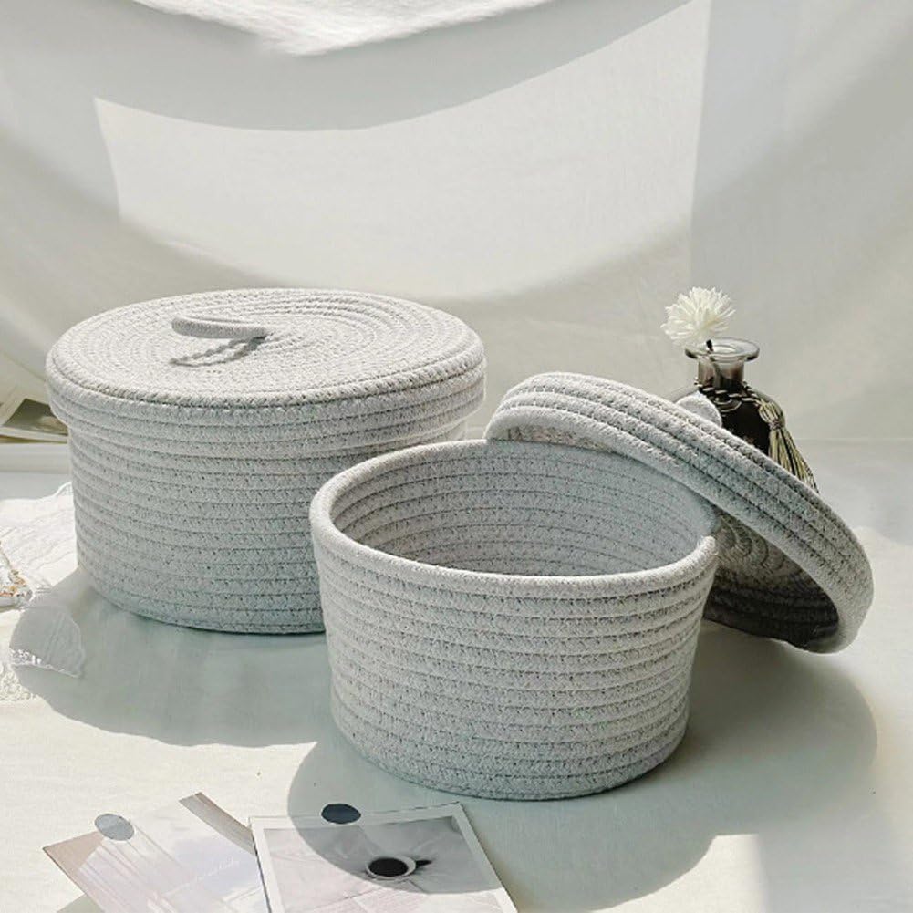 Cestini Portaoggetti Sospesi In Corda Di Cotone - 3 Livelli Intrecciati A Mano - Per Cucina, Frutta, Decorazione