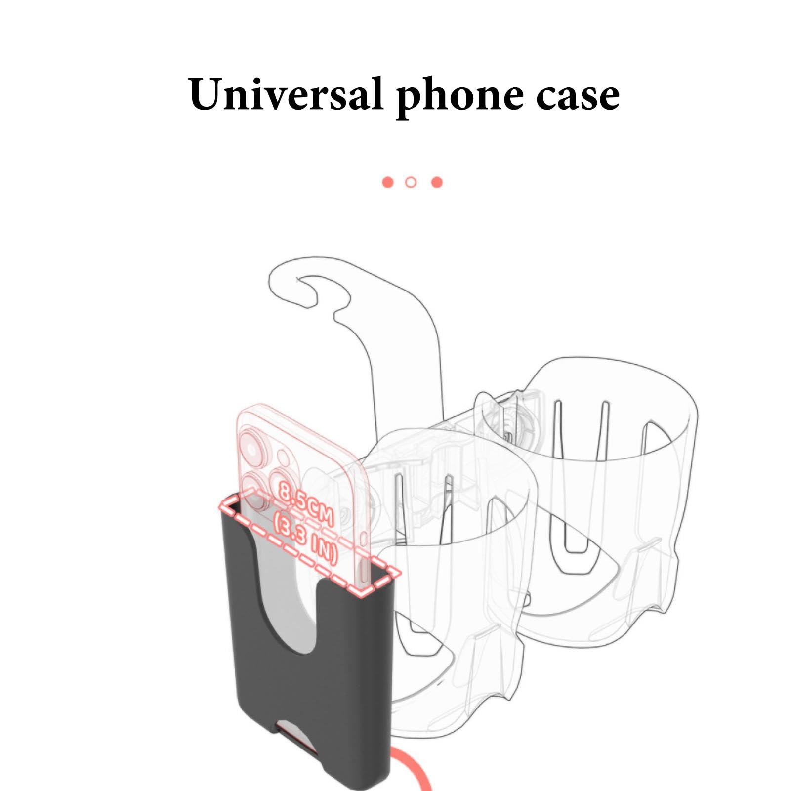 Portabicchiere Auto Per Sedile Posteriore - Appendibile, Regolabile, Multifunzione 16x9.2x10cm - Foto 13