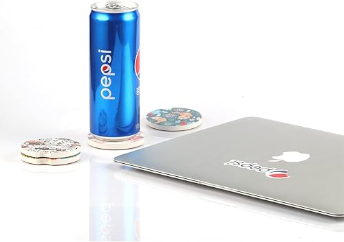 Miniatura 4 de JUSTTOP Portavasos para automóvil, posavasos de cerámica para automóvil con muesca de dedo, portavasos universal de absorción de agua para