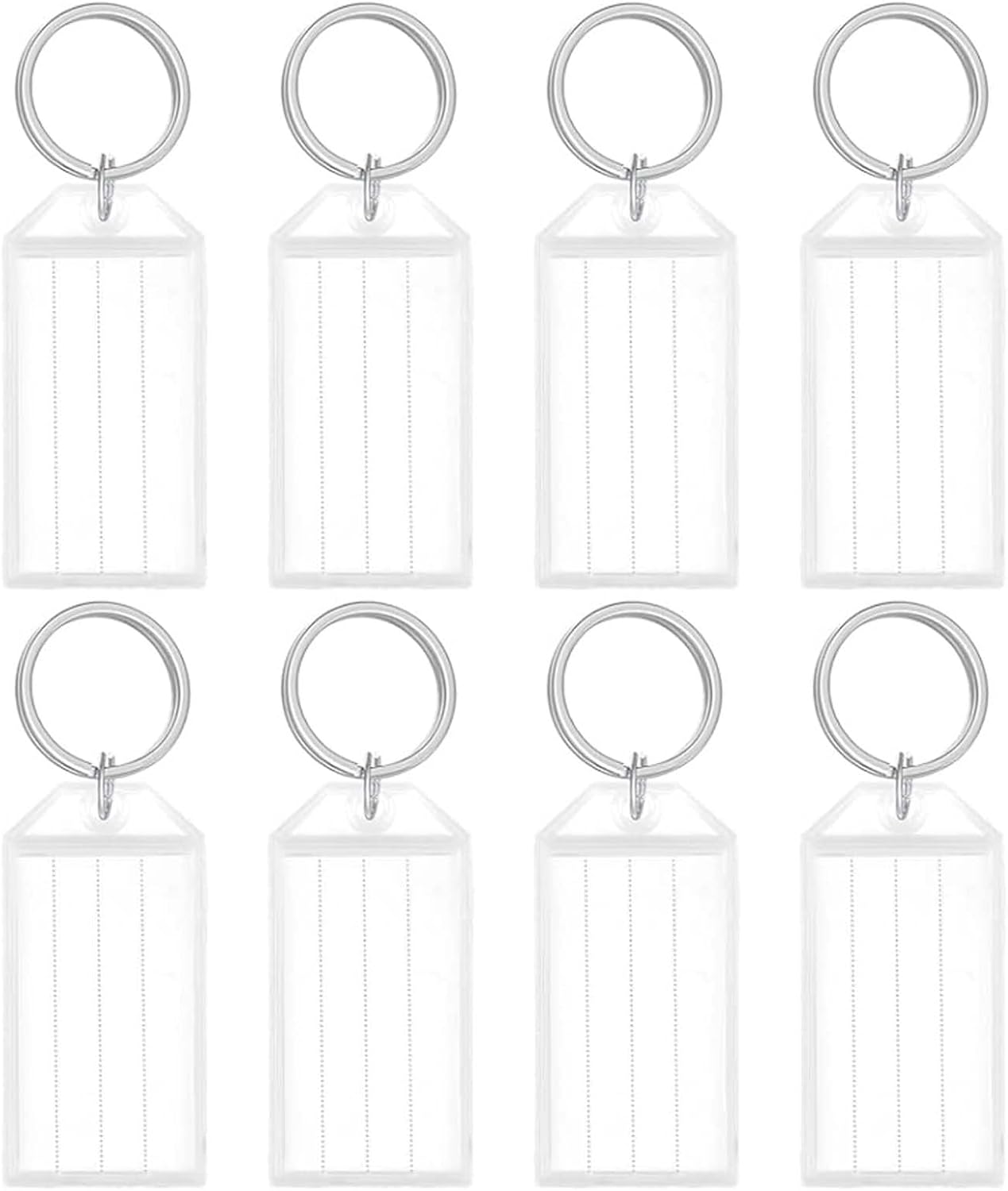 GlowSand 20 Pack Plastic Key Tags, with Label window, with