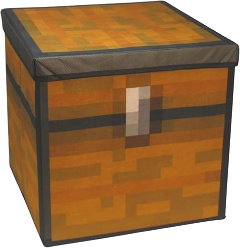 Caja pixelada grande de 14 x 14 pulgadas Cofre Suministros para fiesta de cumpleaños Decoración de almacenamiento y accesorio, caja de cumpleaños