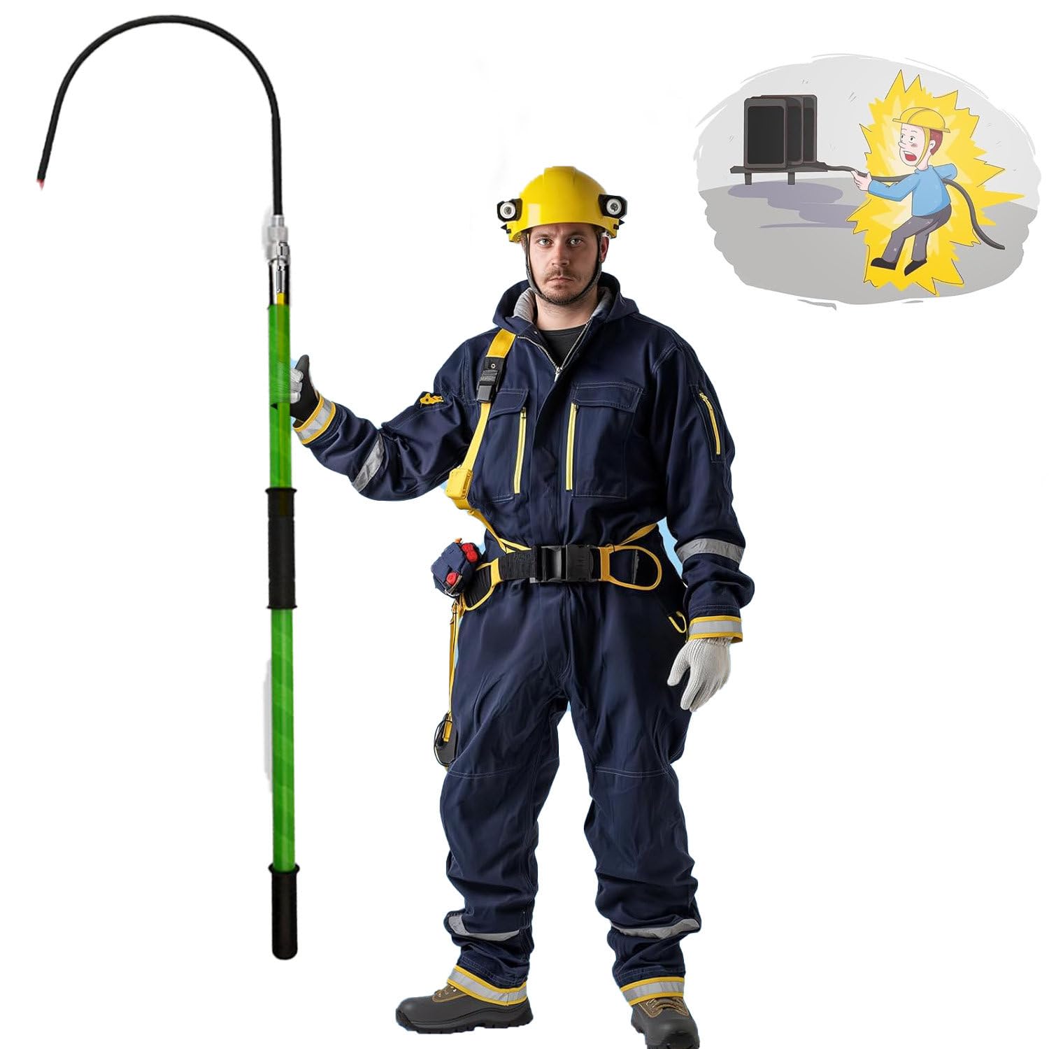 Crochets haute tension isolants de 9,8 pieds robustes pour la protection incendie