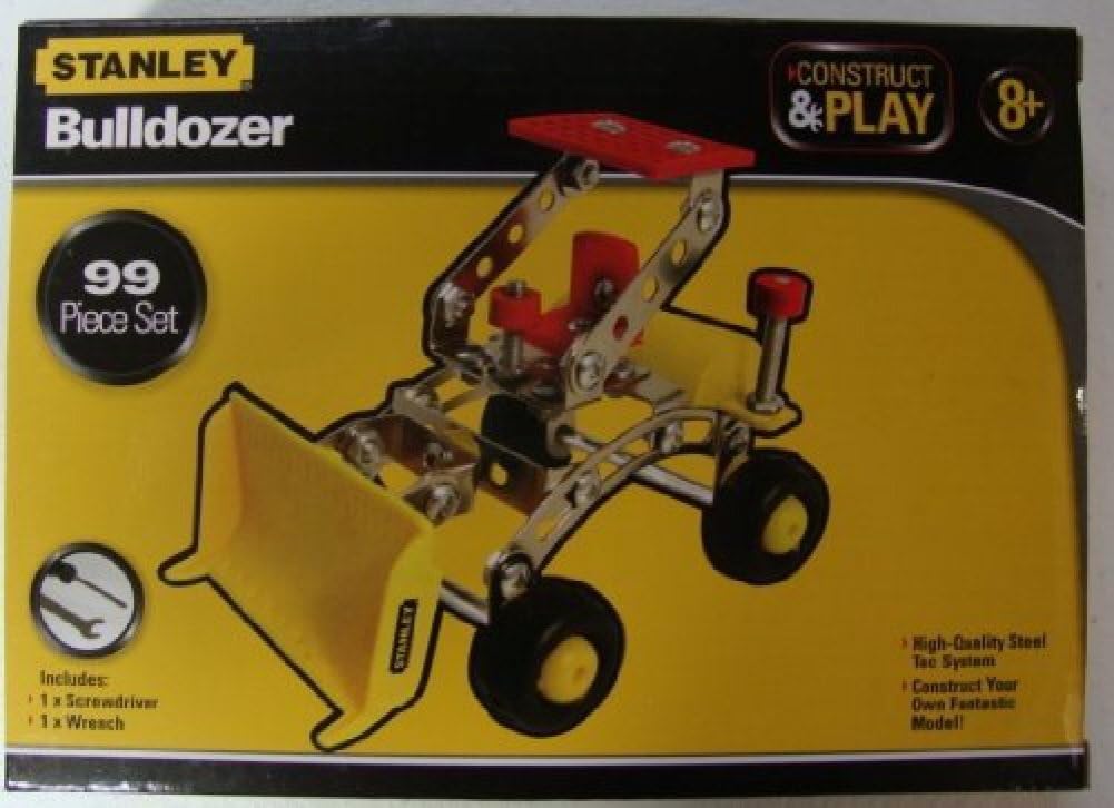 Stanley Construct & Play Bulldozer 99 Piece Set