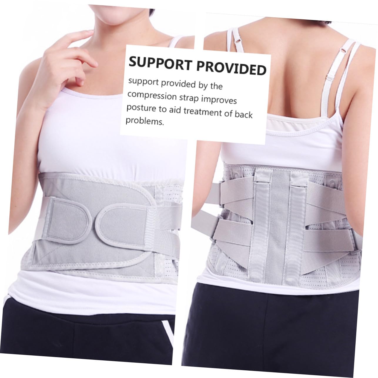 Breathable Waist Support Belt with Steel Plates Widen Lumbar Brace for Unisex Back Therapy Posture Correction and Relief Gray Protective Lumbar Support