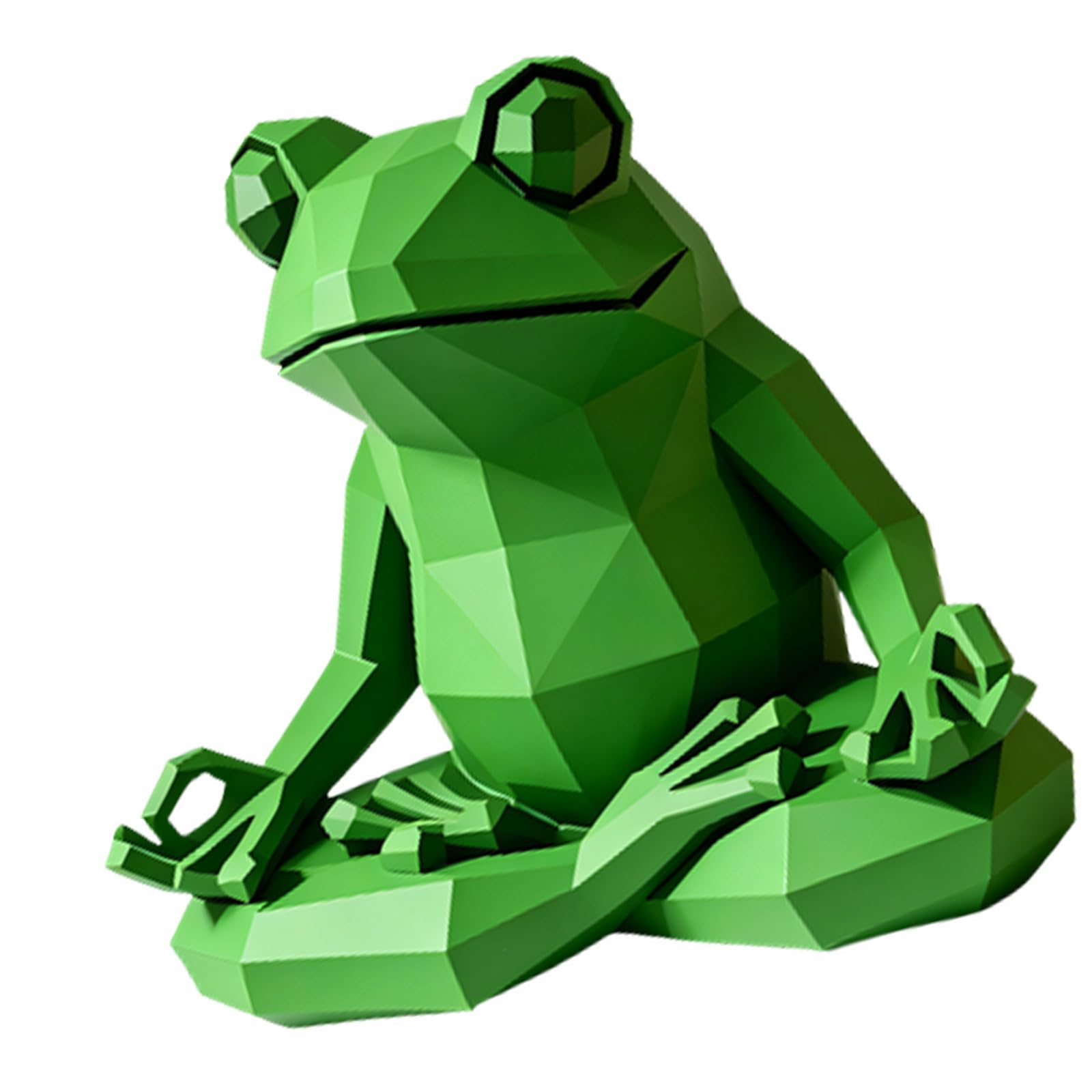 Hsioluted Green Poly Frogs Sculpture Modern Decors Yoga Meditations Frogs Statue For Bookshelves Desk And Homes Decorations Topological Sculpture