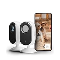 Arlo Essential 2 Indoor Telecamera per Cani/Bambini 2K, Sirena Allarme Casa