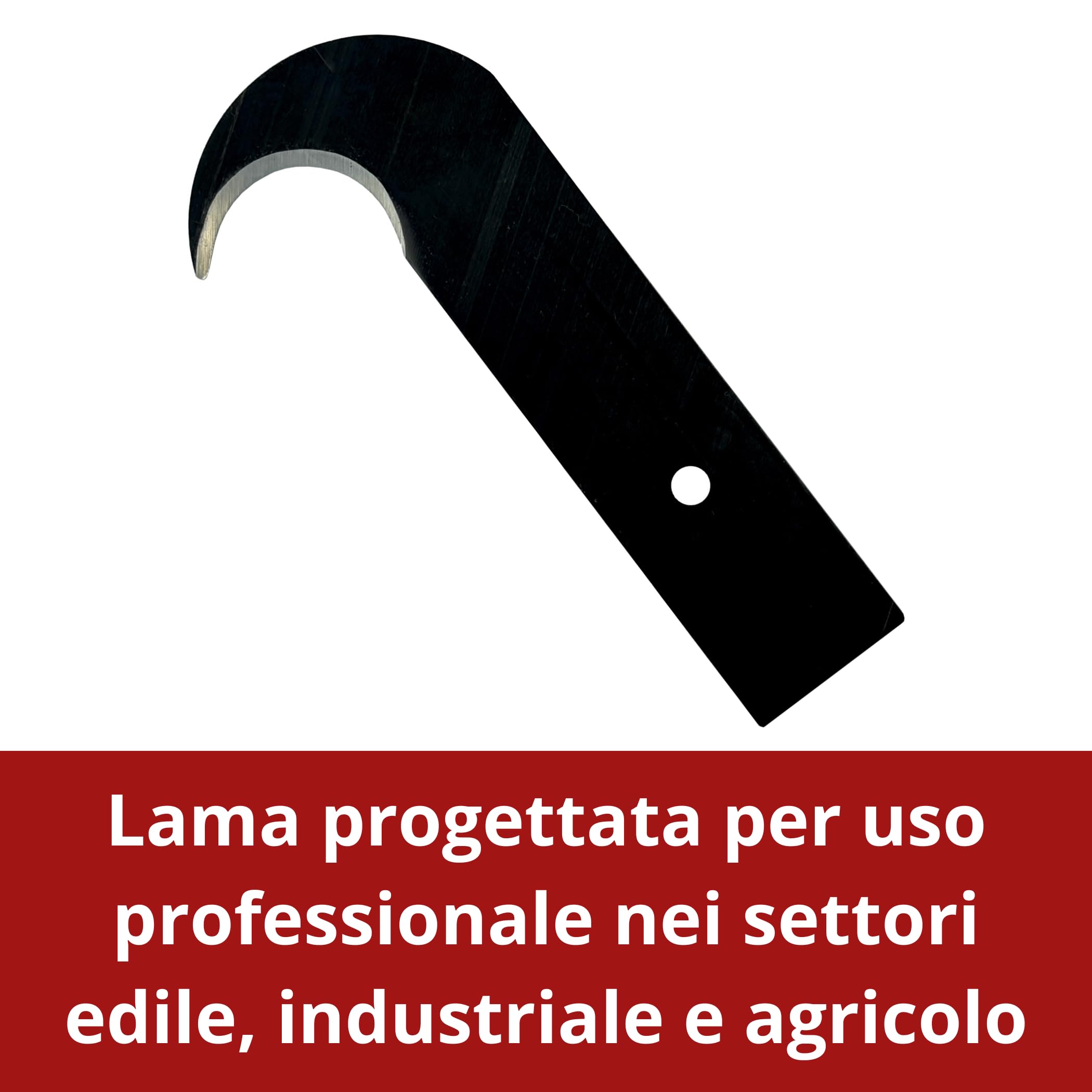 MASTERBRICO Cutter a Uncino Professionale Maxi Mass 170 mm – Lama Ultra Affilata in Acciaio al Manganese da 0,8 mm, Ideale per Guaine, Cordami, Imballaggi, Agricoltura, Edilizia