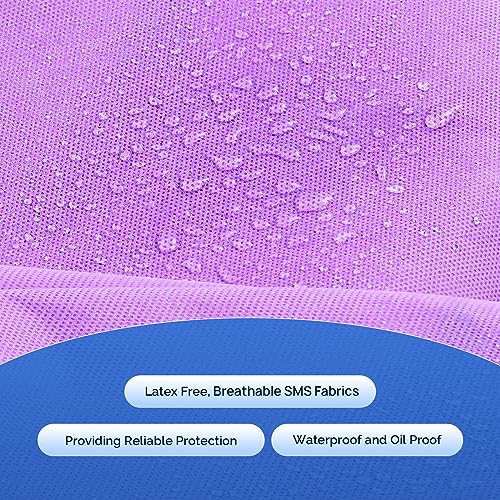 Image of JMU 10-100 Pack Disposable Lab Coats, SMS Disposable Medical Jackets | Disposable Lab Coats for Men and Women, Knit Cuffs Collar, 3 Pockets
