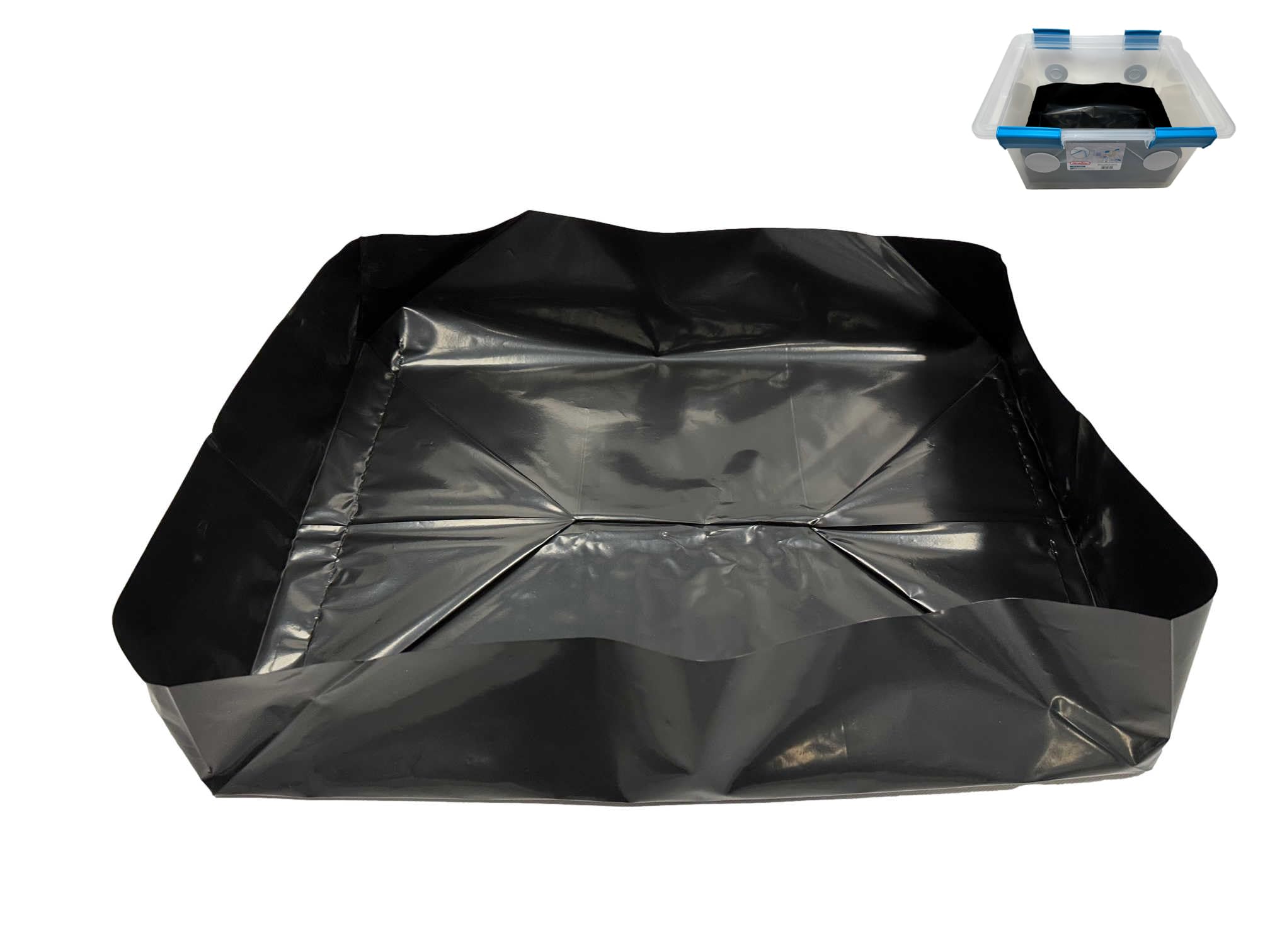 diatomiteco 5 Pack Monotub Liners, Pre-Cut and Factory Folded, Fits 66-Quart Monotub, Storage Totes, Containers and More, Monotubs Sold Separately