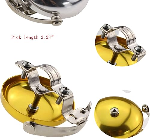 Miniatura 9 de NC - Campana de bicicleta clásica para bicicleta con campanas de sonido fuerte, accesorios de conducción retro para manillar de bicicleta de montaña