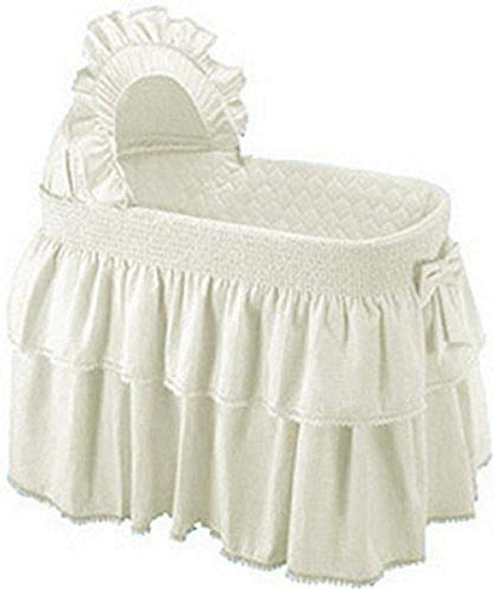 Babykidsbargains Paradise Rainbow Ecru Bassinet Liner Skirt and Hood, 16" x 32"