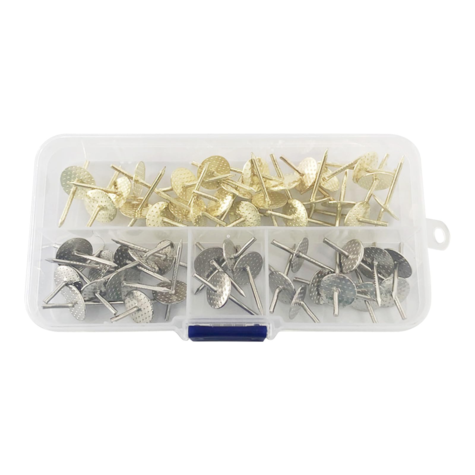 Kalttoy 50Pcs Picture Frame Hanging Tacks Gold and Silver Hangers Kits for Drywalls and Wood Surfaces Clocks Nails Hook Wall Picture Hook