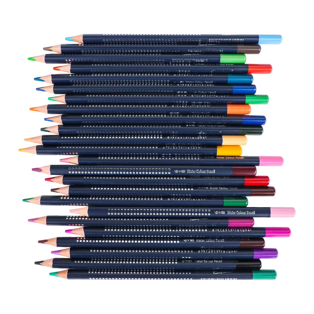 Amazon | 水性色鉛筆 24色 水性ペン 水彩 色鉛筆 24色 絵の具 画材