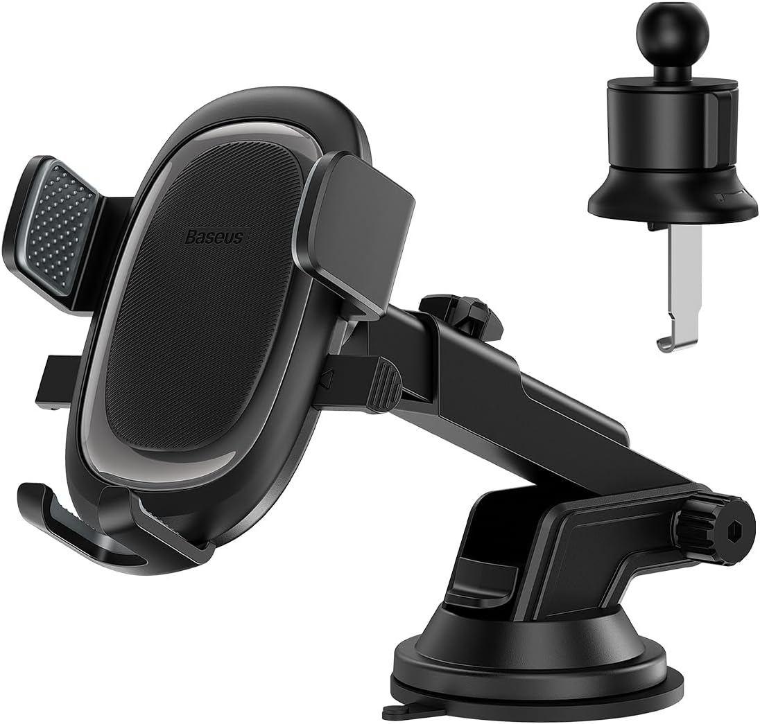 Baseus UltraControl Pro Serisi Clamp-Type Araç içi Telefon Tutucu Set Cluster, Siyah