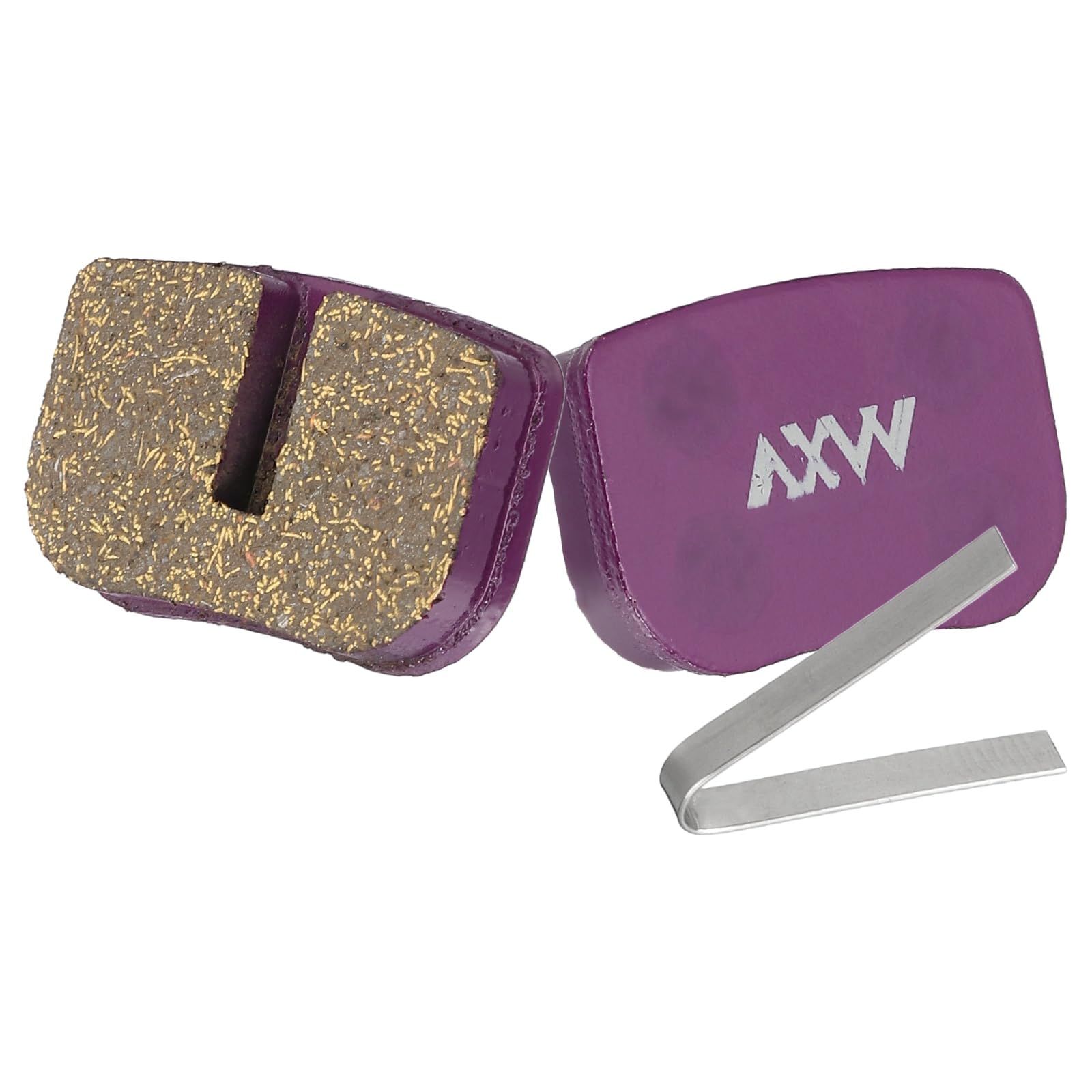 sourcing map Disc Brake Pad 1.08" x 0.72" Semi-Metallic Resin Bike Brake Pads with Spring for BB7 M355 M446 M640 Mountain Road Bikes, Purple