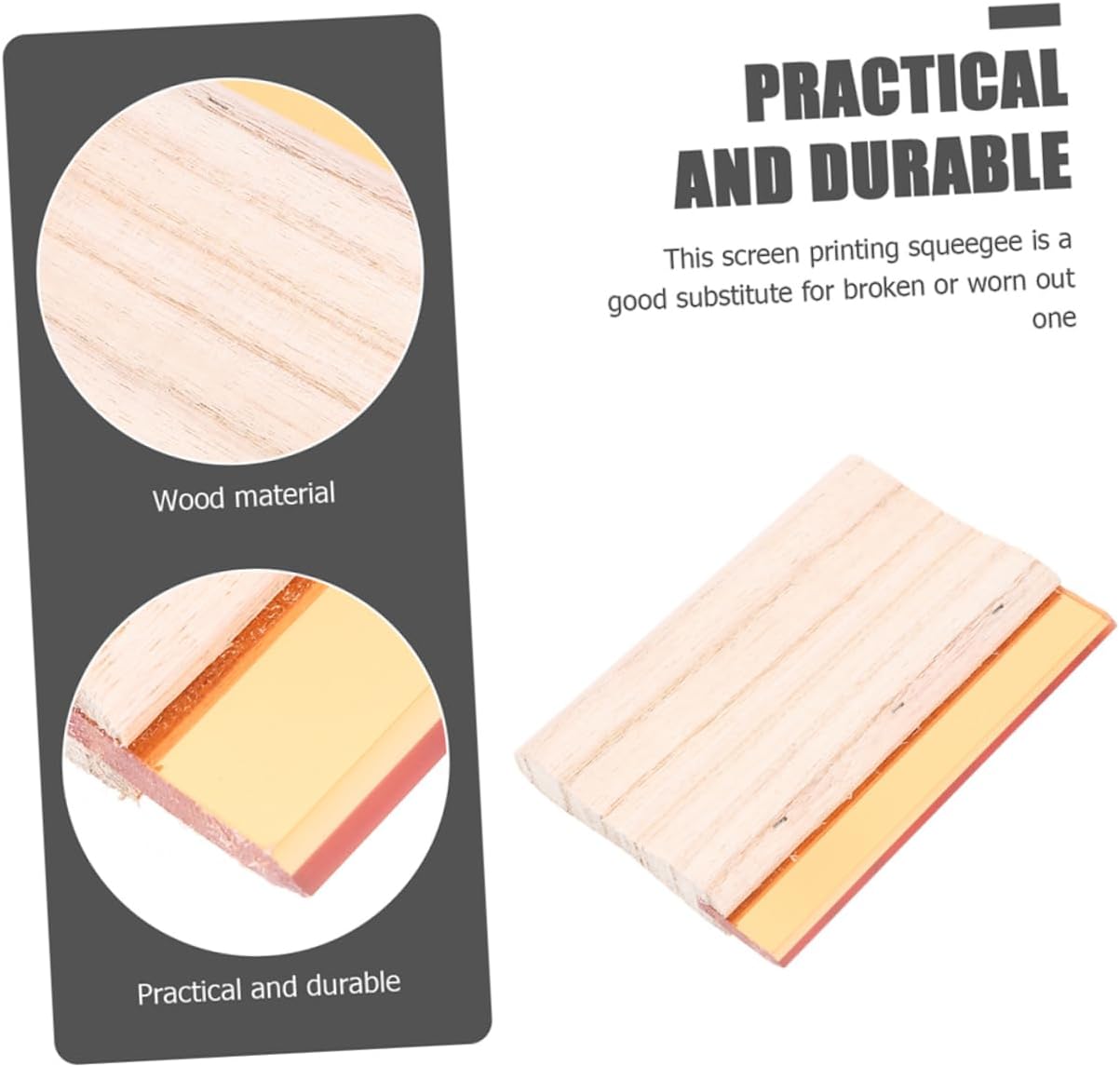 TEHAUX 2pcs Professional Screen Printing Squeegee Handle Scraper for Silkscreen Kit