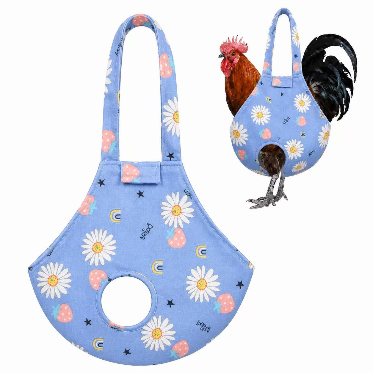 DZXZY Chicken Holder Bags Hen Sling Carry Bag Chicken Carrier with Handle Chicken Supplies Chicken Medic Bag Catching Hand Bag (Flower (Blue))