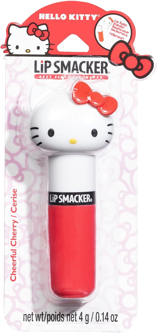 Lippy Pals Sanrio Hello Kitty, Flavored Moisturizing & Smoothing Soft Shine Lip Balm, Hydrating & Protecting Fun Tasty Flavors, Cruelty-Free & Vegan - Cheerful Cherry