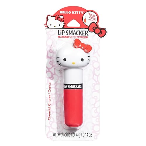 Lip Smacker Lippy Pals Sanrio Hello Kitty Bálsamo labial hidratante y suavizante de brillo suave, hidratan y protege, sabores divertidos, sin
